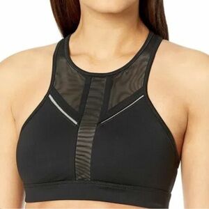 All Black Mesh Sports Bra